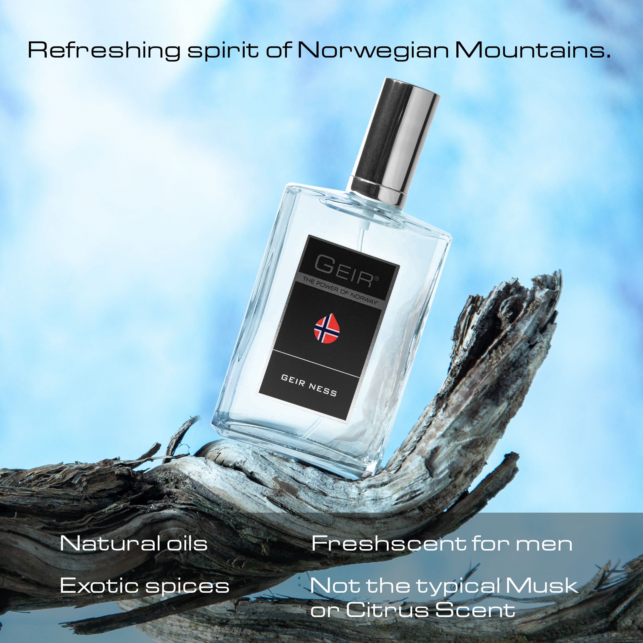 Geir Ness Geir Eau de Parfum gift-ready bundle image suggests easy gifting option.