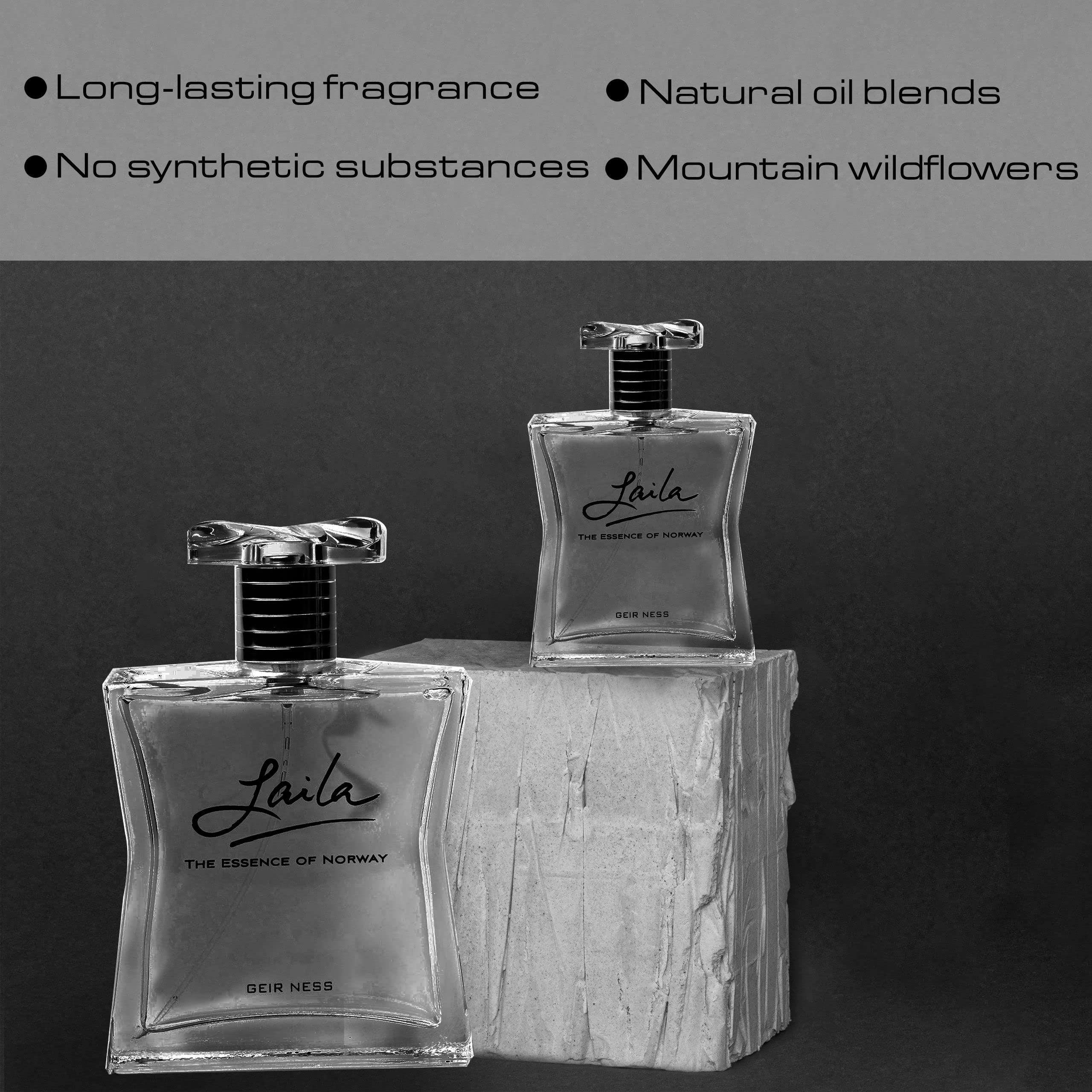 Geir Ness Laila travel-case ready bottle for on-the-go moments.