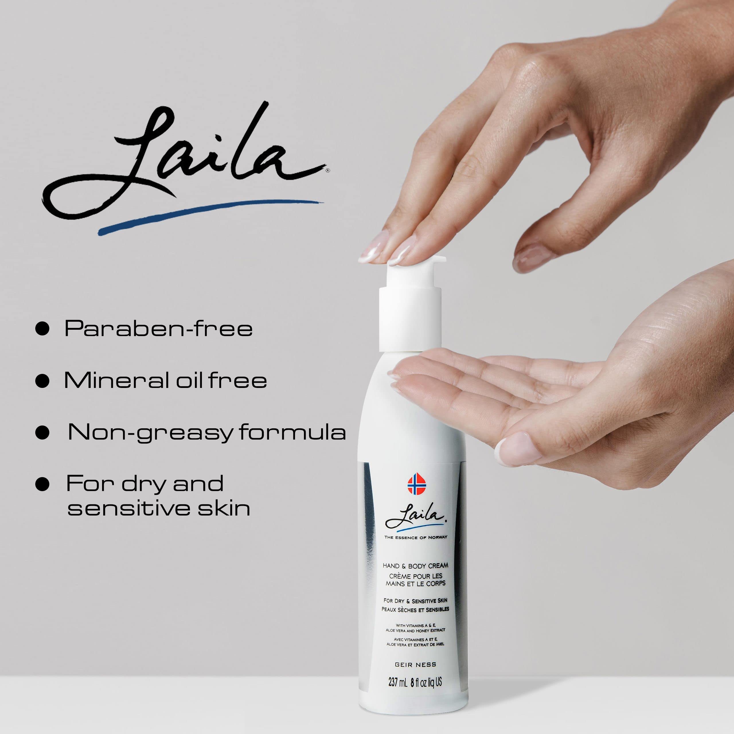 Geir Ness Laila ingredients Honey highlighted for hydration benefits.