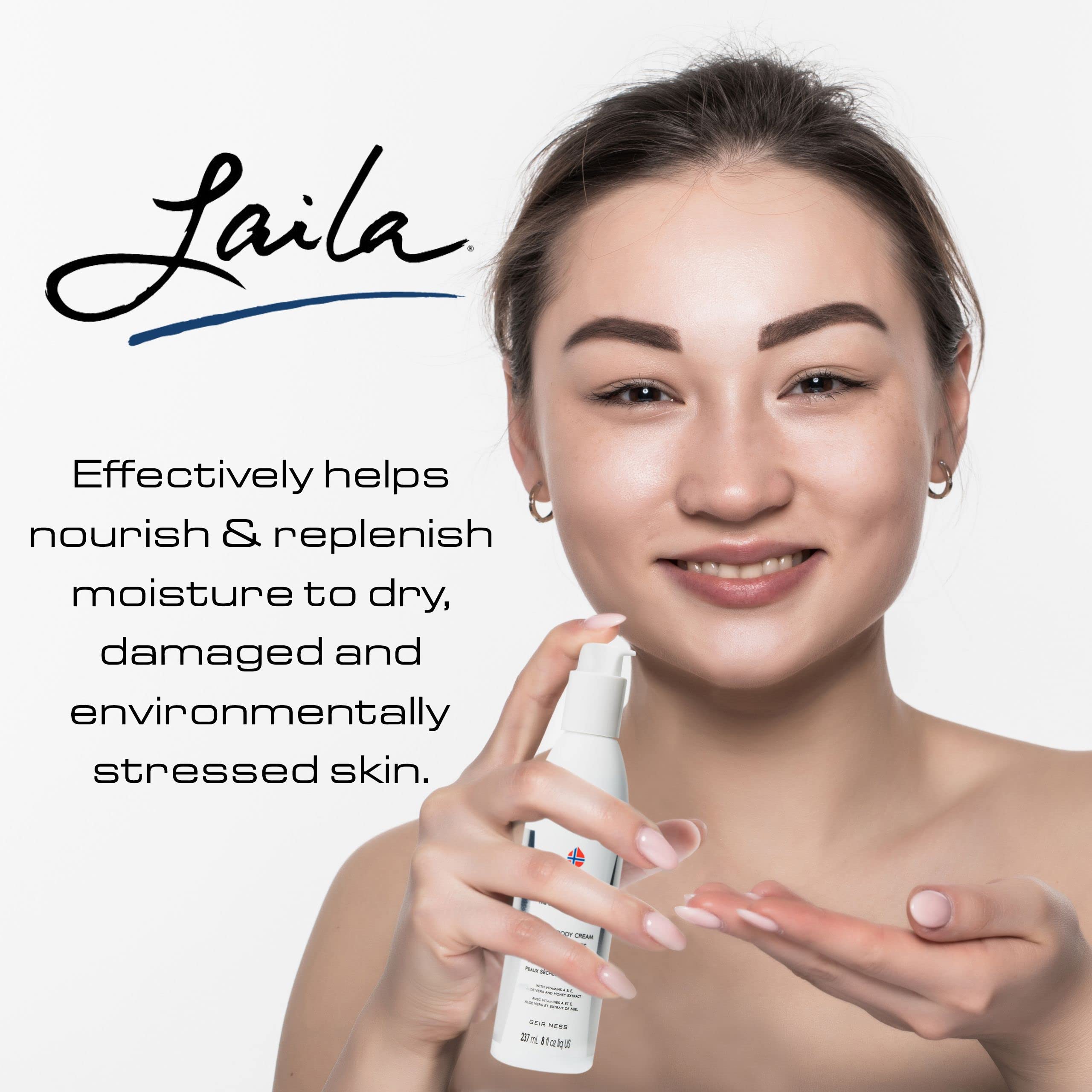 Geir Ness Laila scent in action conveying clean, light fragrance throughout day.