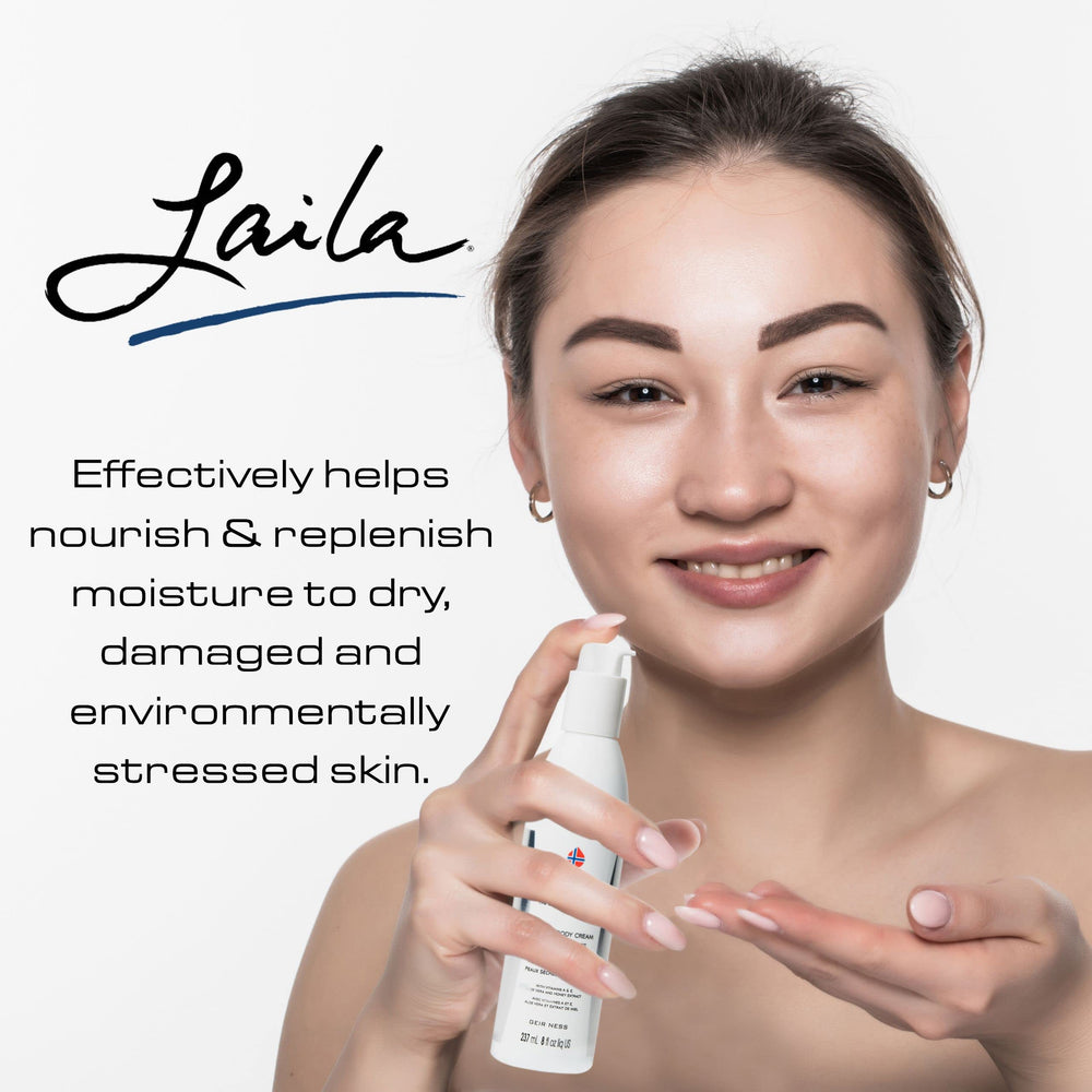 Geir Ness Laila scent in action conveying clean, light fragrance throughout day.