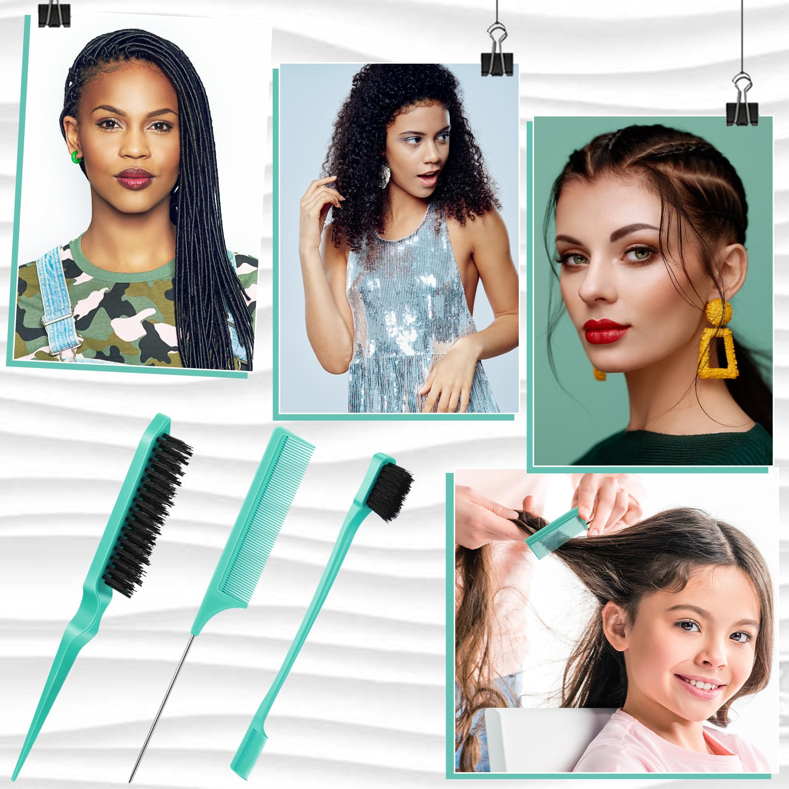 Geiserailie Black Cyan Packaged Set showcases versatile edge-control tools.