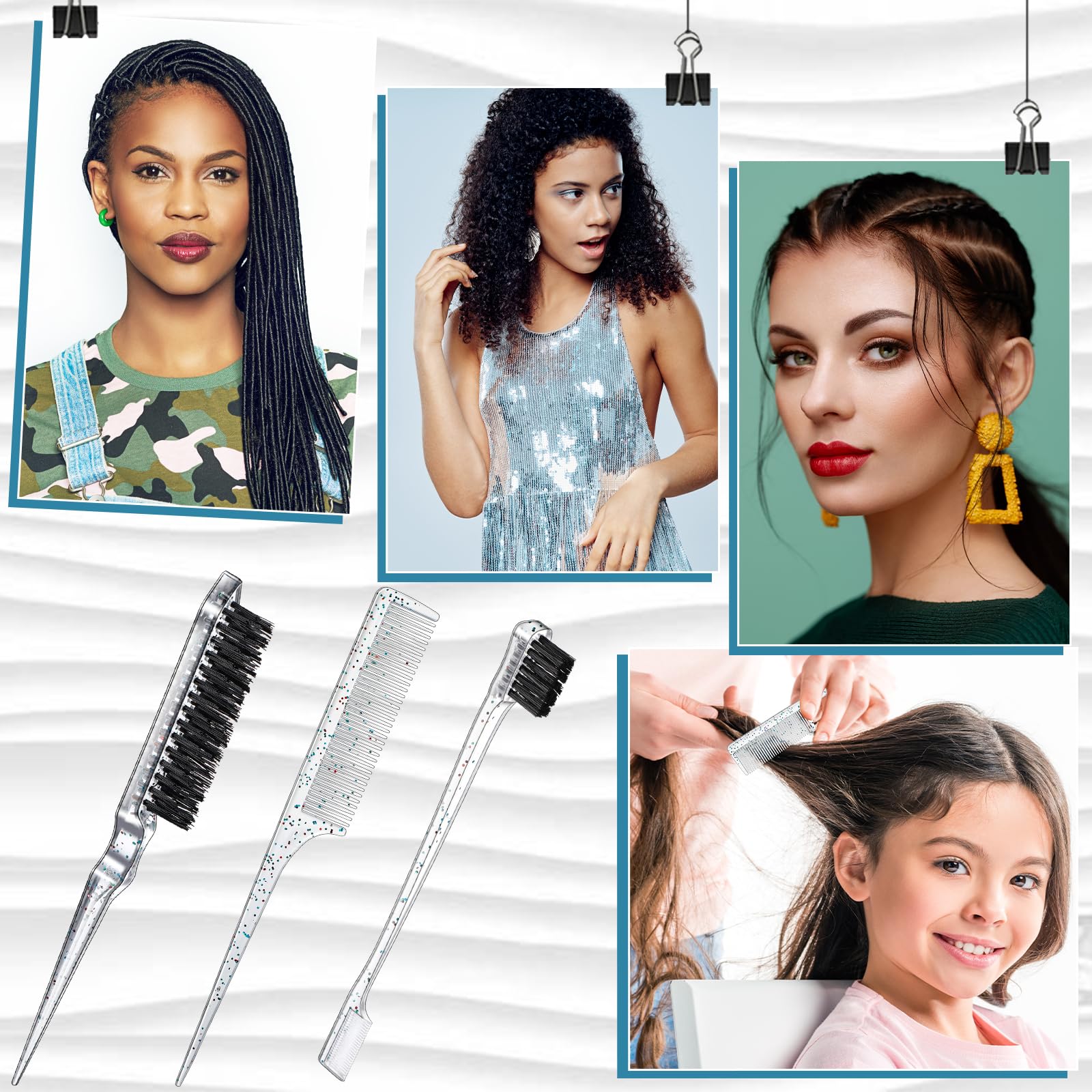 Geiserailie compact set in use for a slick back look