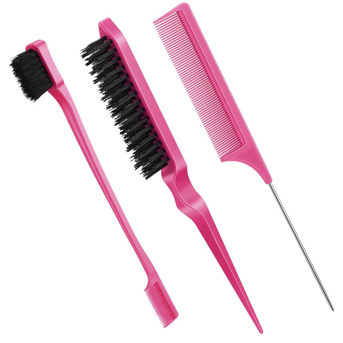 Geiserailie edge brush double-sided smooths hairlines for a polished look.