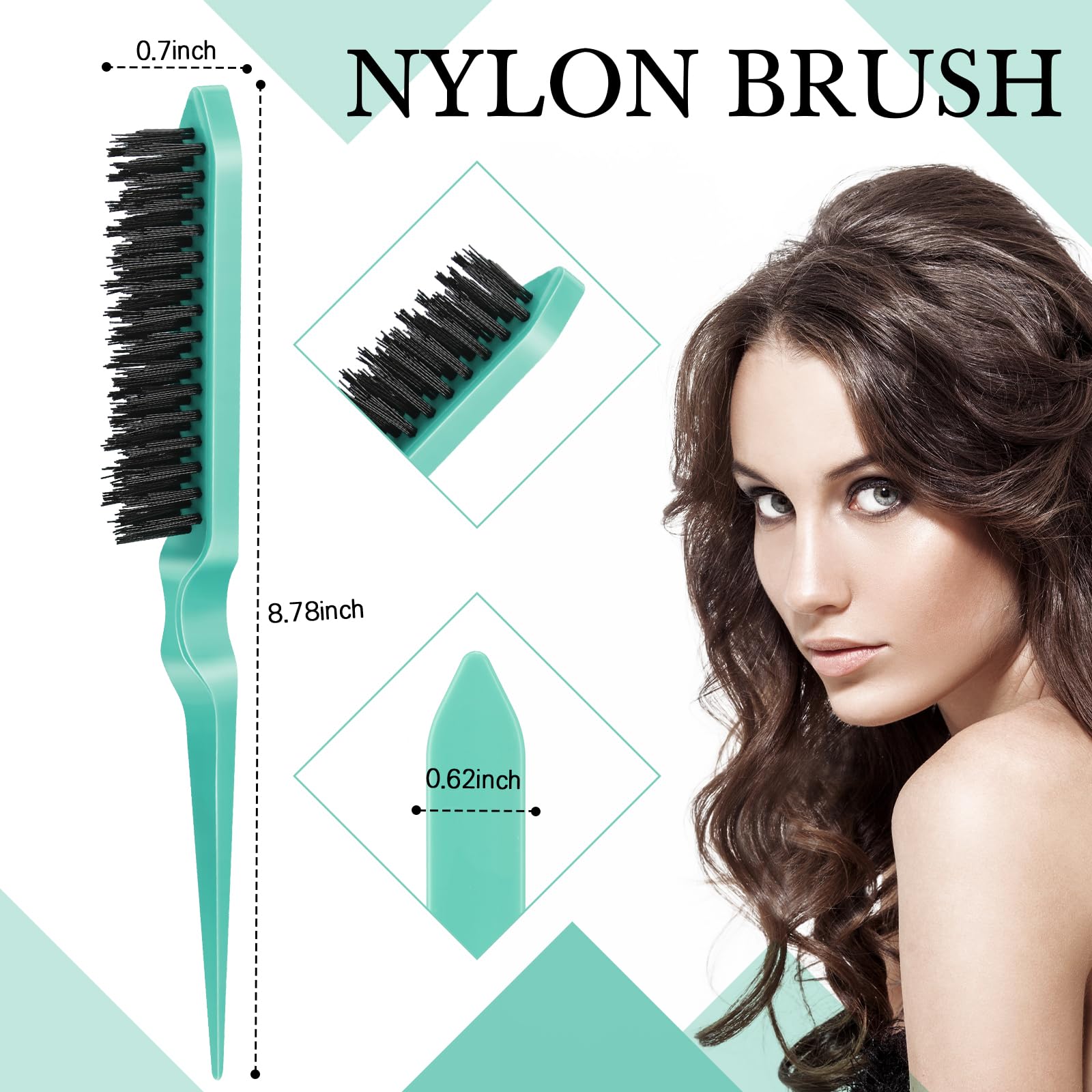 Geiserailie Pin Tail Comb Stainless Steel Handle highlights durable, travel-friendly styling.