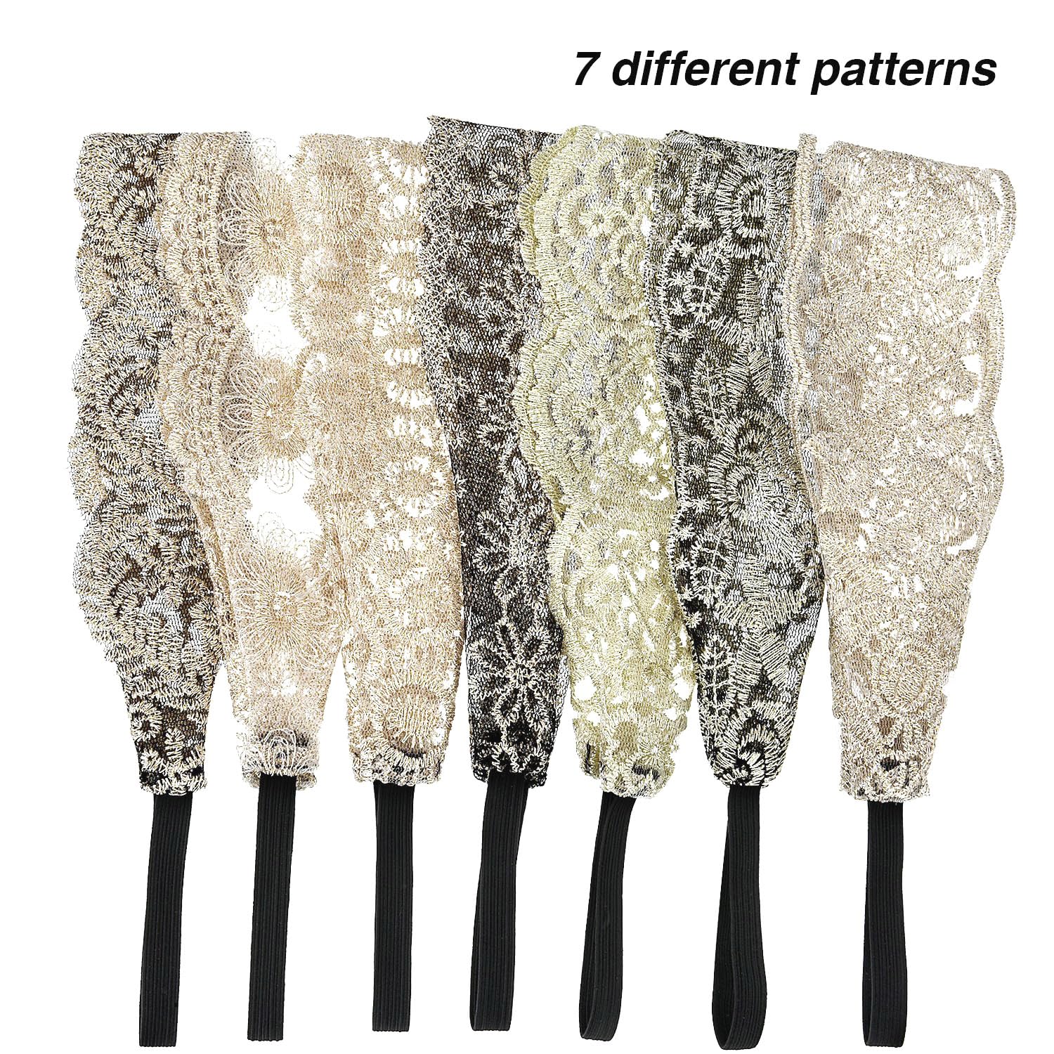 Gejoy lace headbands pattern 6 complements outfits with subtle detailing.