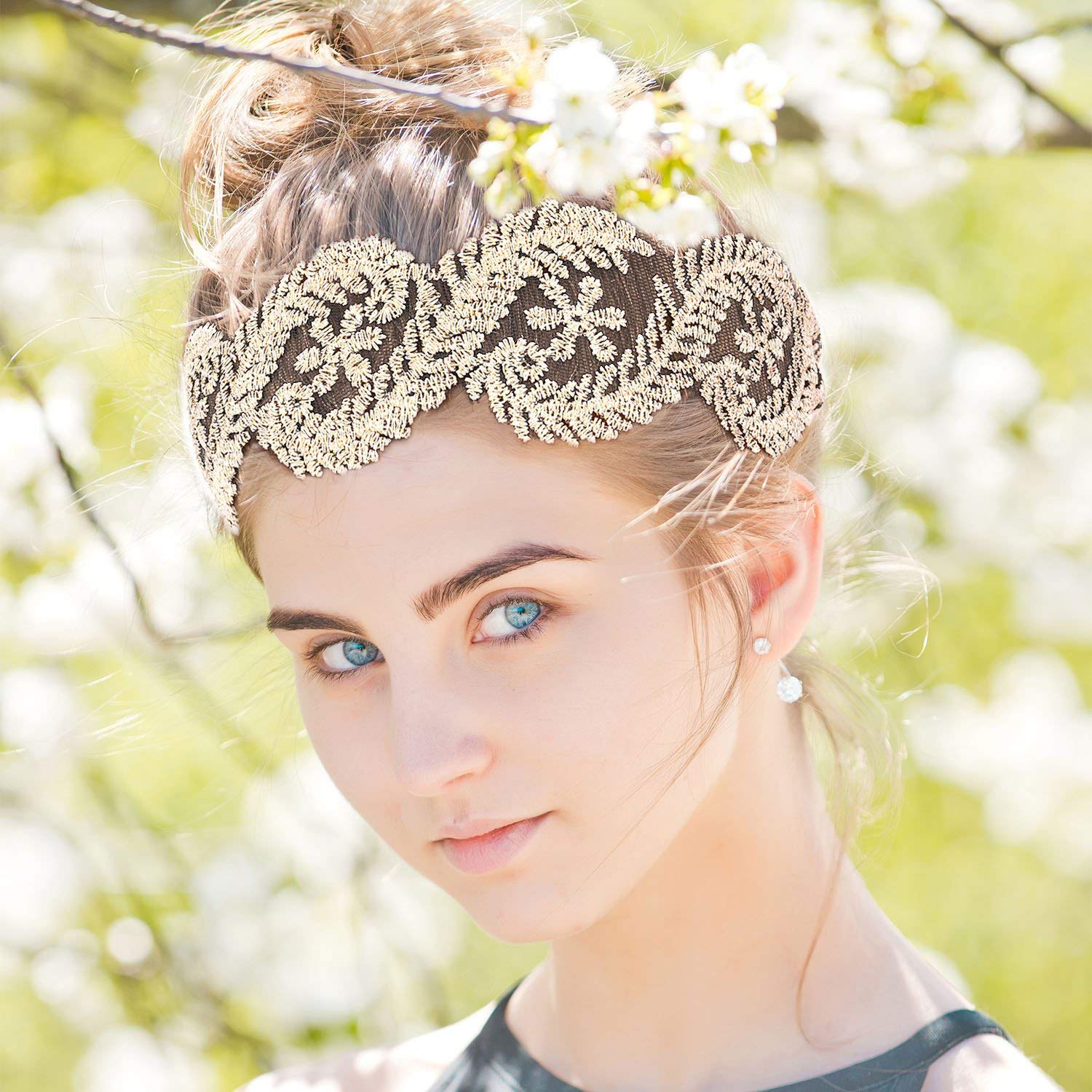 Gejoy lace headbands pattern 7 ideal for photos and daily wear.
