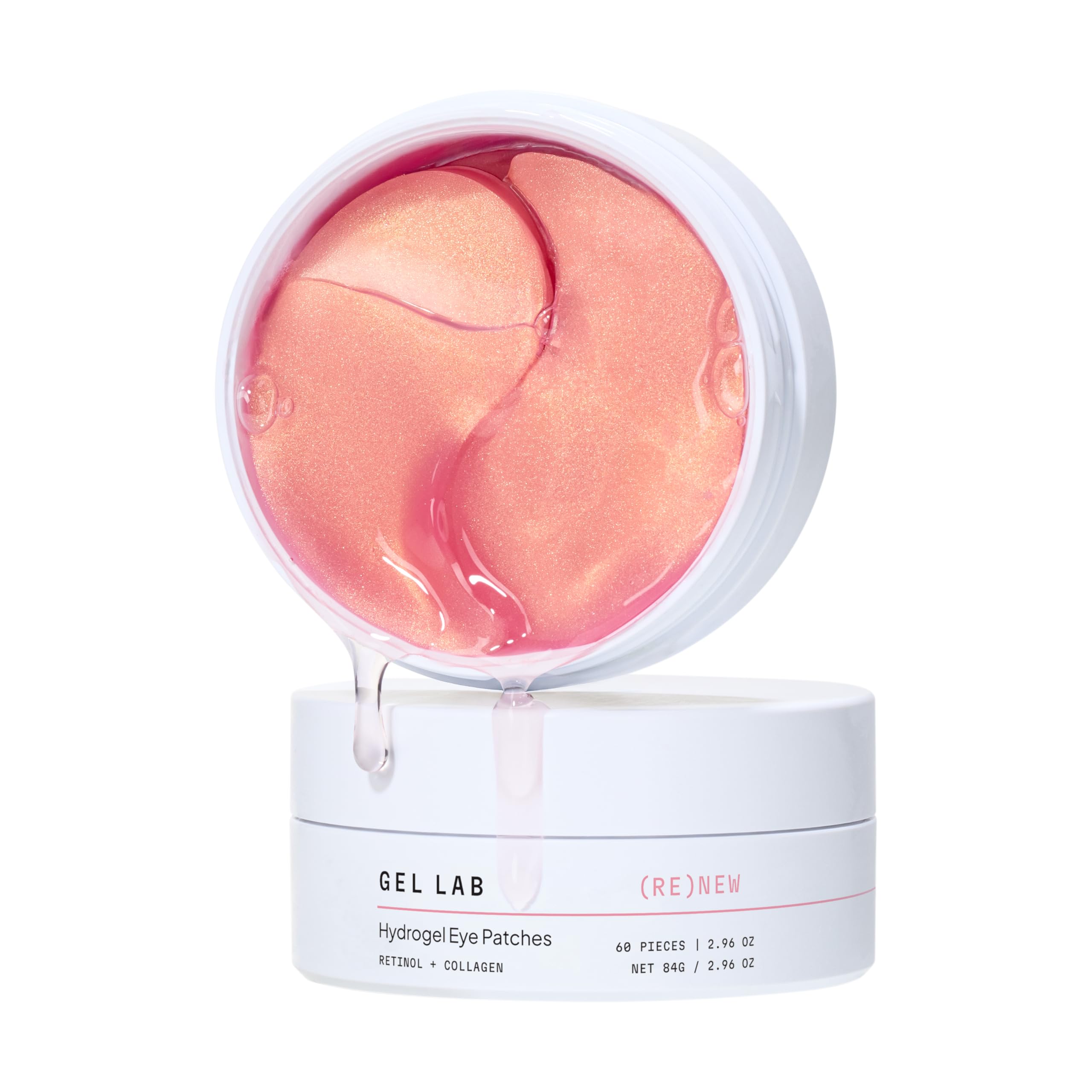 Gel Lab RENEW packaging box signals premium retinol and collagen eye care.