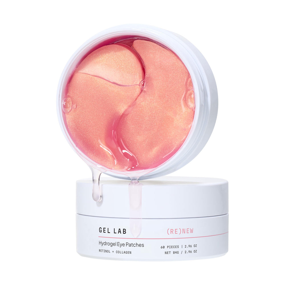 Gel Lab RENEW packaging box signals premium retinol and collagen eye care.