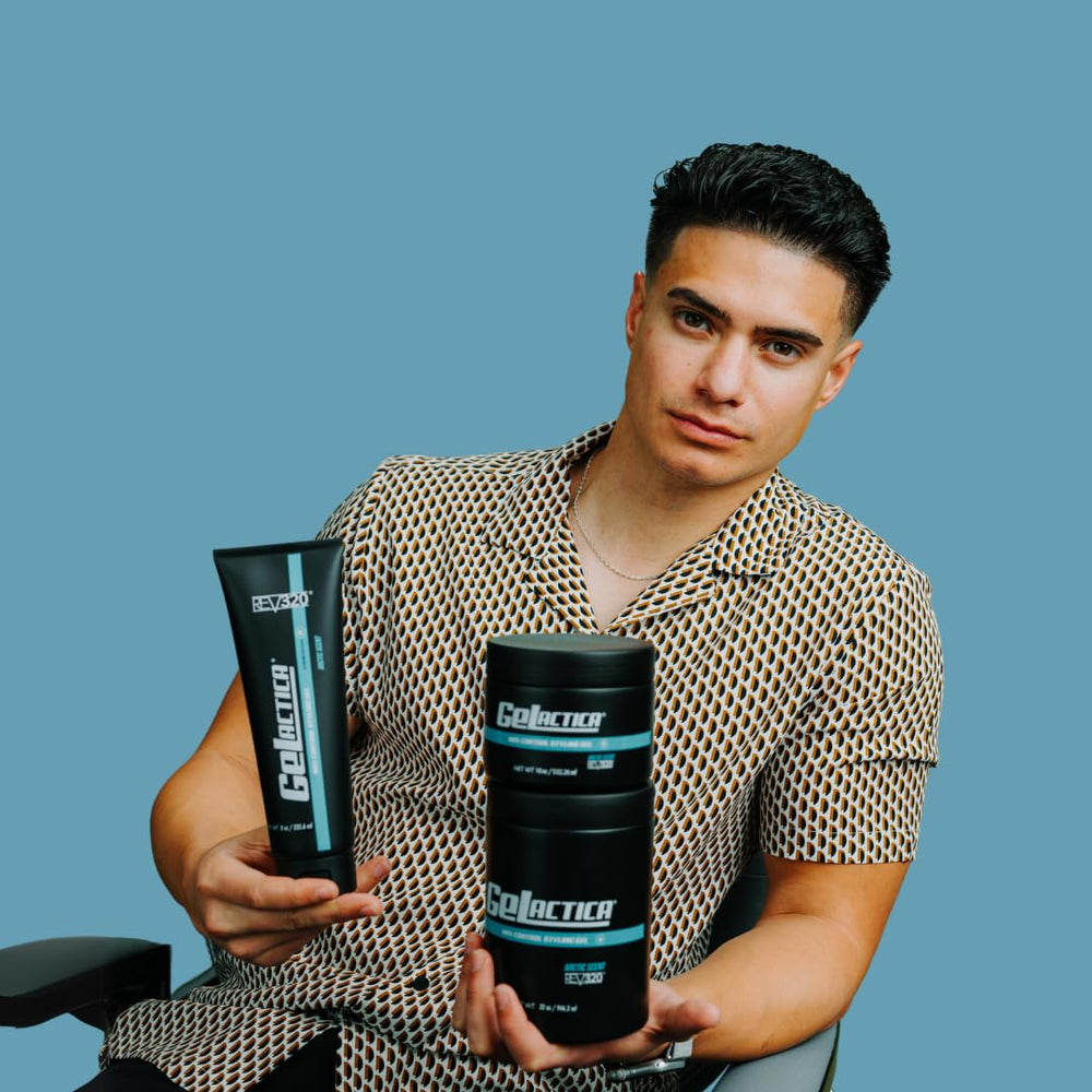 Gelactica Max Control water-based application ensures easy styling and rinse.