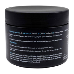 Gelactica Rev320 hair gel bottle shows strong hold and natural shine.