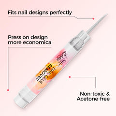 Gellaktik solution bottle emphasizes acetone-free formula for gentle use