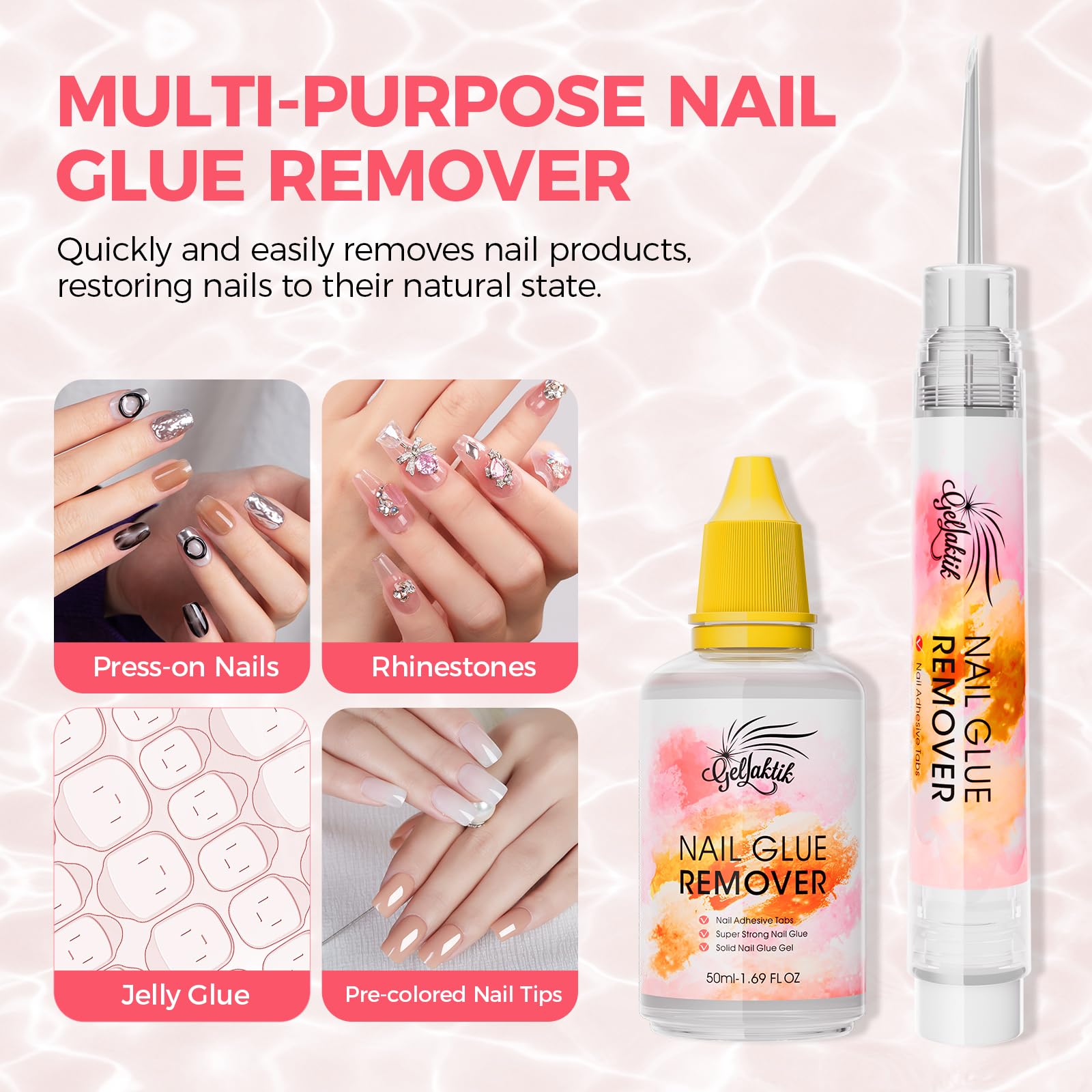 Gellaktik remover kit packaging highlights compact travel kit