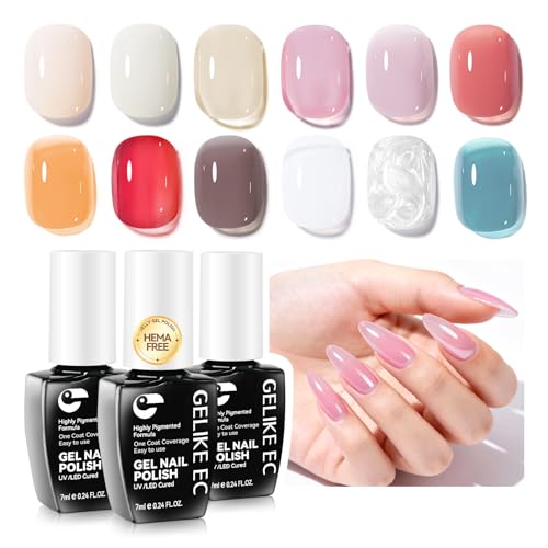 Gelike EC Jelly Gel Polish Set front packaging for at-home DIY manicures