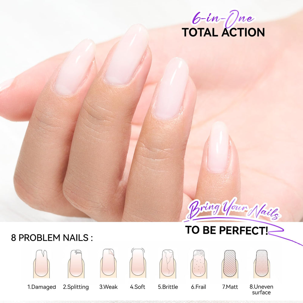 Gelike EC bottle highlights keratin and jojoba oil for nourishing nail repair