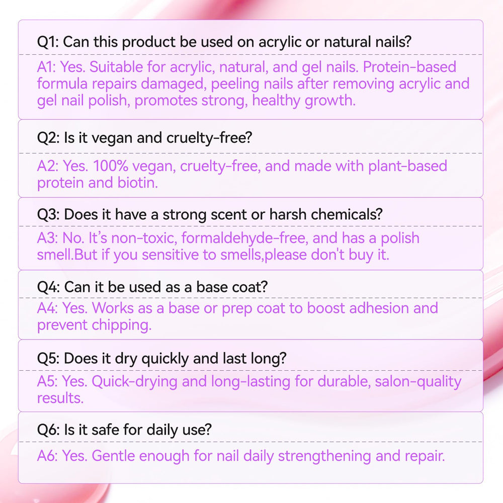 Gelike EC vitamin-biotin-plant-protein formula nourishes nails for healthier growth possibilities.