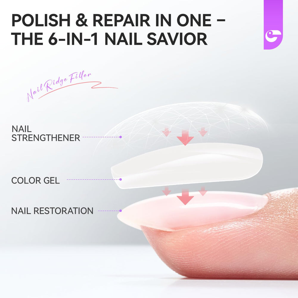gelike ec natural-colors finish on nails with a healthy tint