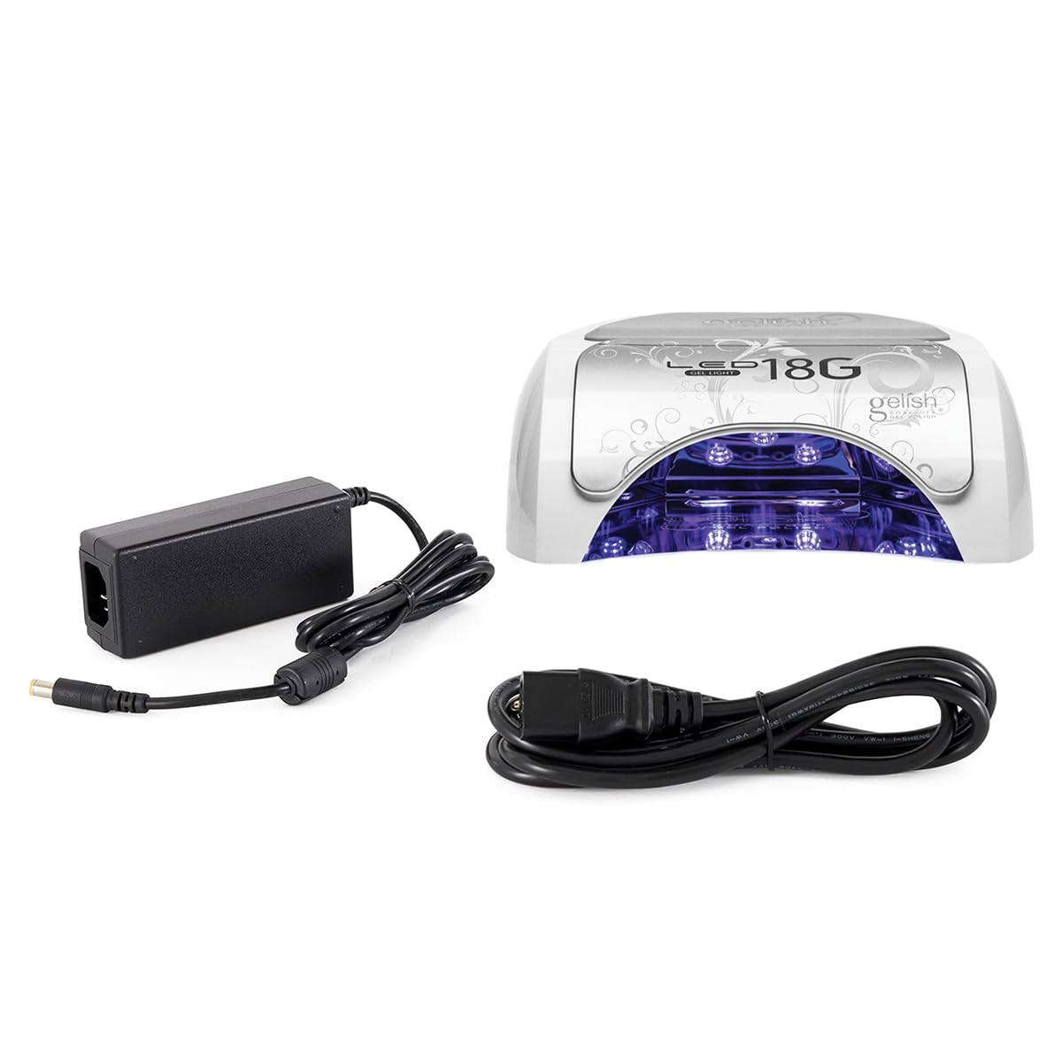 Gelish 18G Classic LED light demonstrates fast curing performance for gel polish workflows.