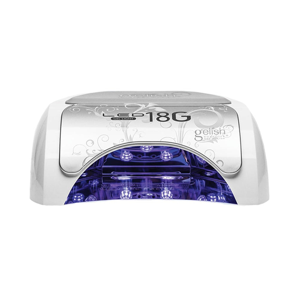 Gelish 18G Classic LED light shows portable ergonomic design for precise home or salon curing.