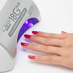 Gelish 18G Plus LED Light eye shield safety reduces exposure during service.