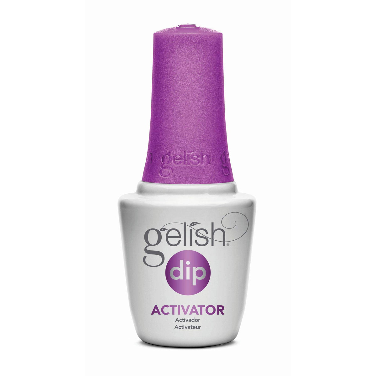 Gelish Dip Activator 1640003 bottle enables fast, heat-free curing for durable nail dips.