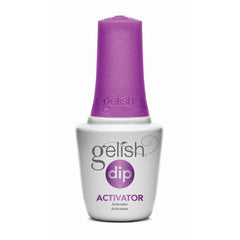 Gelish Dip Activator 1640003 bottle enables fast, heat-free curing for durable nail dips.