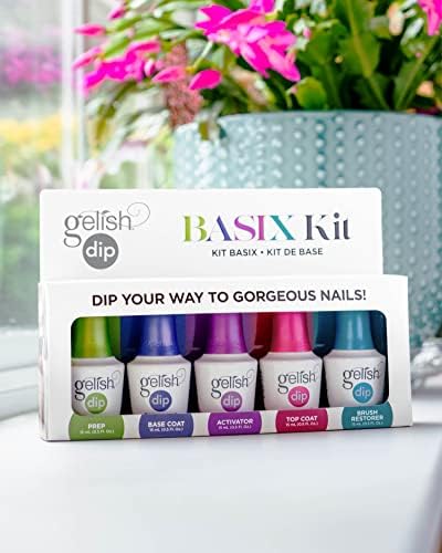 Gelish Dip Basix Kit Activator for secure dip layers and durability.