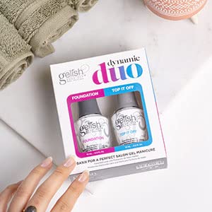 Gelish Dynamic Duo laser-cut bristles close-up enabling smooth, streak-free application near cuticles.