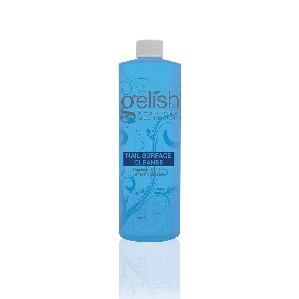 Gelish Nail Surface Cleanse reveals tack-free gel manicure with mirror-like shine.