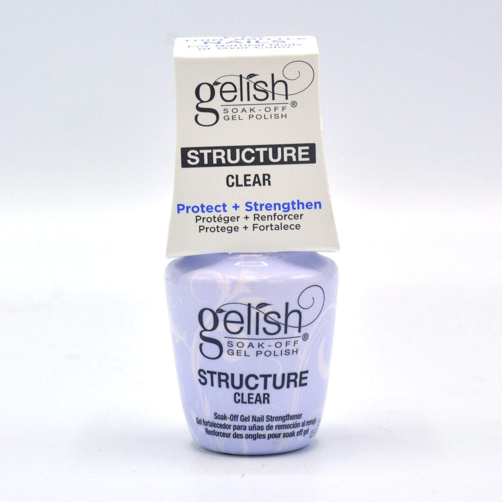 Gelish Structure Gel Clear bottle shot demonstrating durable clear nail enhancements