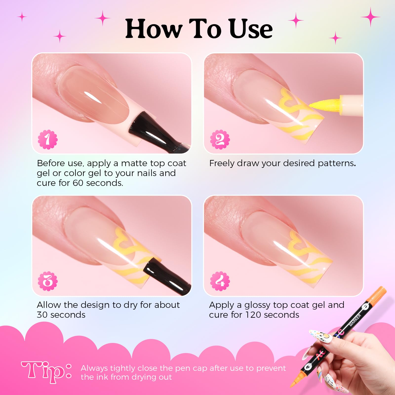 GELLAKTIK salon-at-home set supports professional-looking designs in any setting