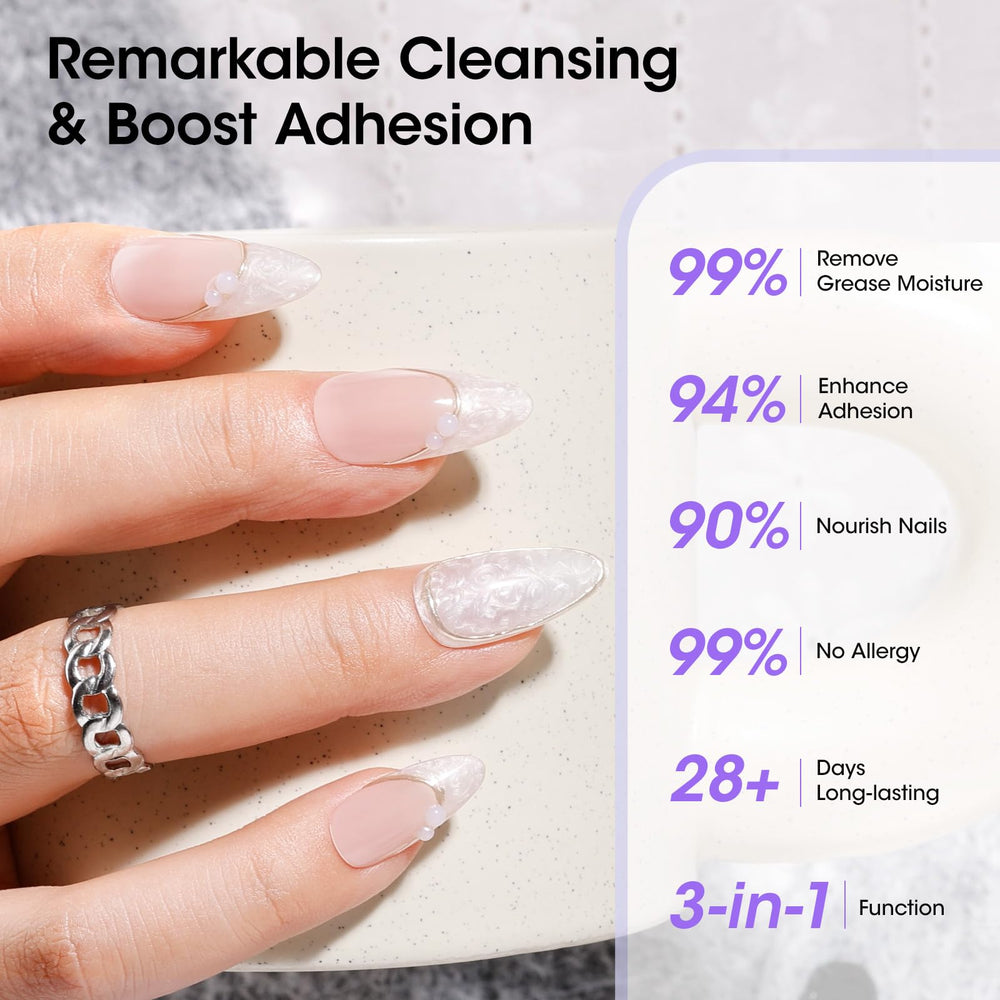 GELLEN base-coat adhesion enhancement visual suggests stronger manicure