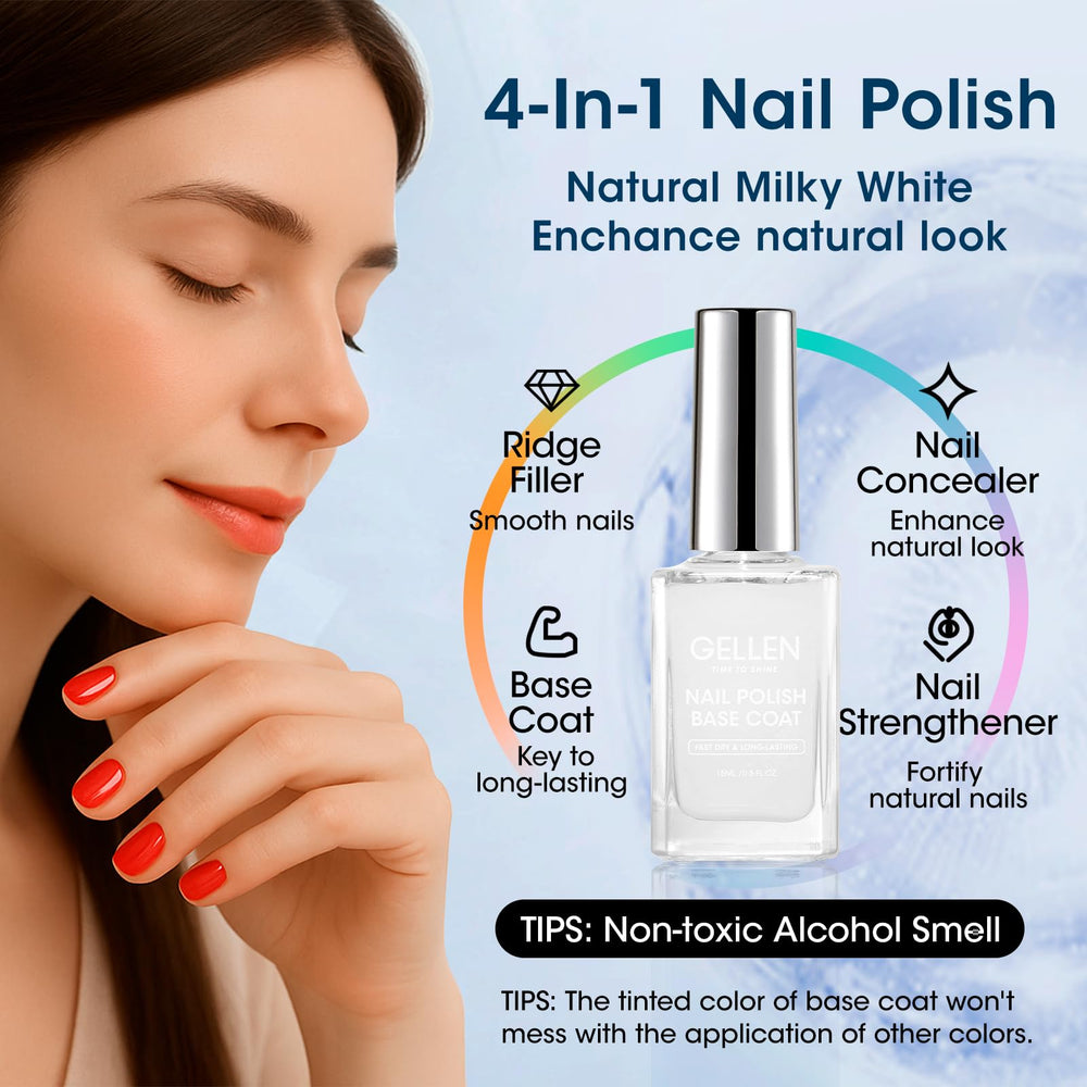GELLEN Base Coat nail ridge filling to even surfaces