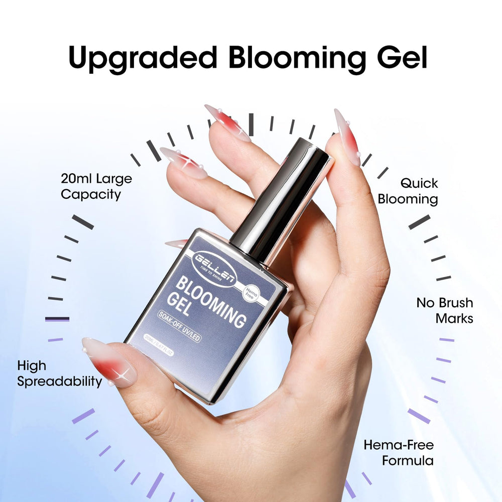 GELLEN bloom gel pour demonstrates smooth flow for even blooming effects