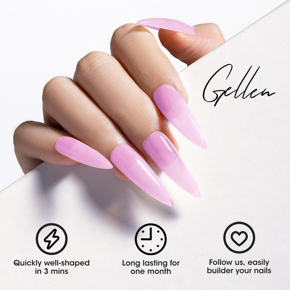 Gellen builder gel kit application steps diagram for beginner friendly