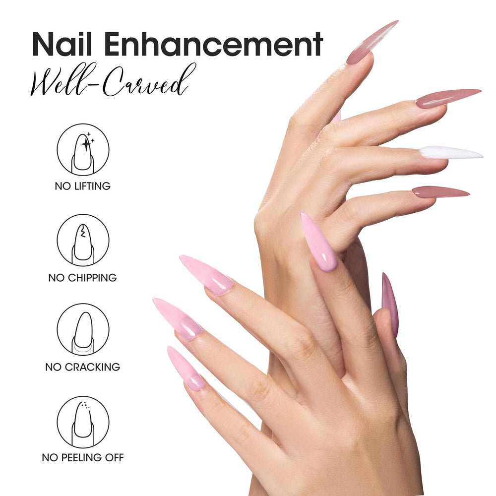 Gellen builder gel cured into hard gel surface demonstrating durability for long-lasting nails.