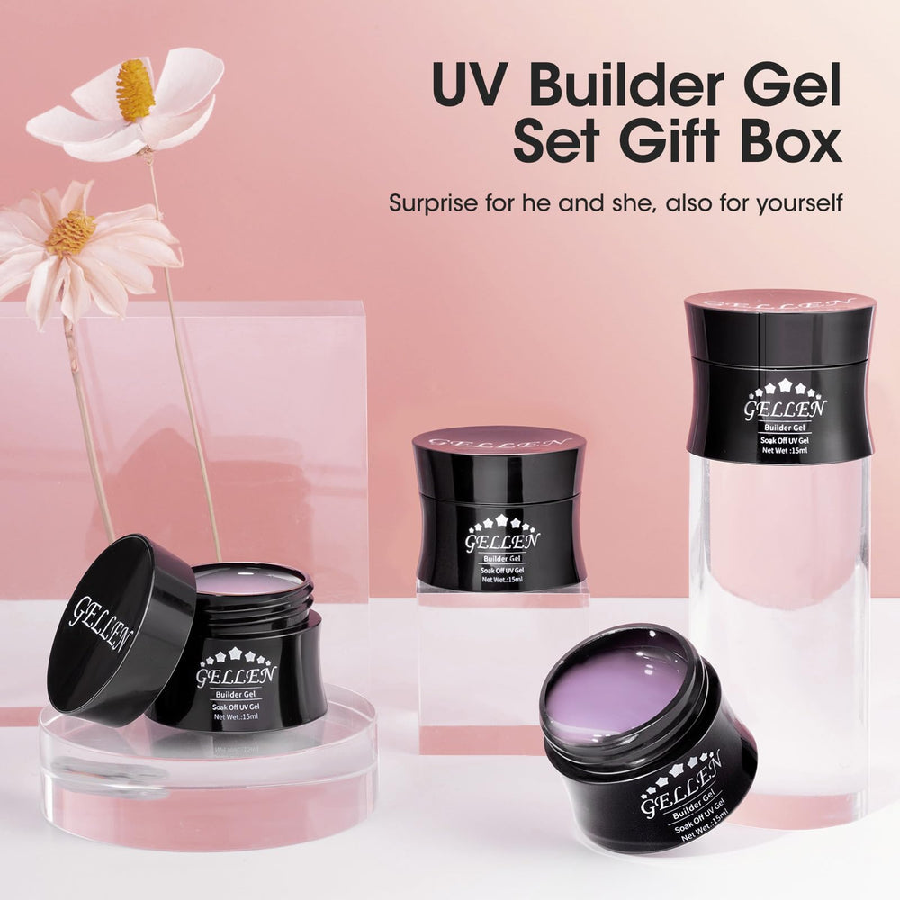 GELLEN Builder Gel Kit gift box packaging ideal for DIY nail art gift.