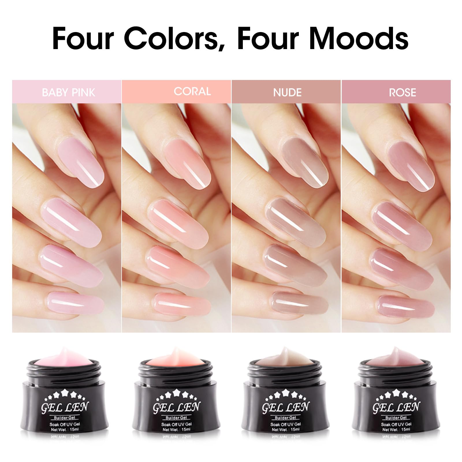 Gellen builder gel kit gift box presentation for gifting DIY nail art enthusiasts.