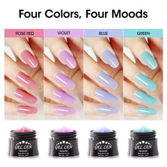 Gellen builder gel kit pastel red bottles for vibrant long-lasting nails