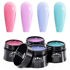 Gellen builder gel kit pastel rose bottles for quick nail extensions