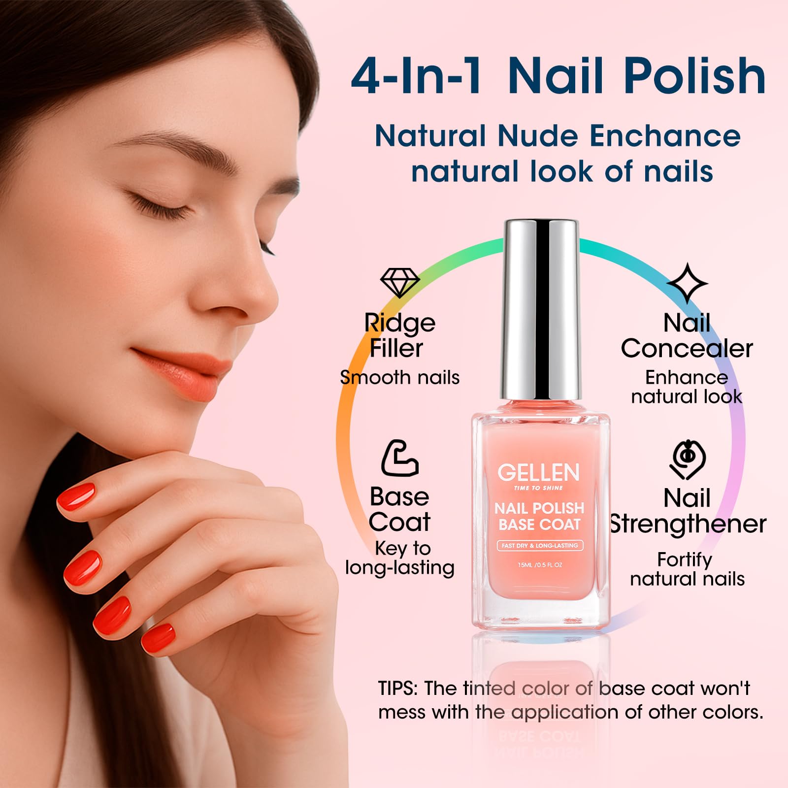 GELLEN calcium-based formula strengthens fragile nails.