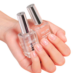 GELLEN clear base and top coat applied for a chip-resistant shine.