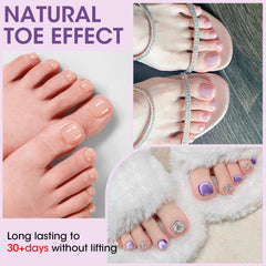 Gellen Gel Toe Nail Tips 12 sizes visible; find a perfect fit for every toe