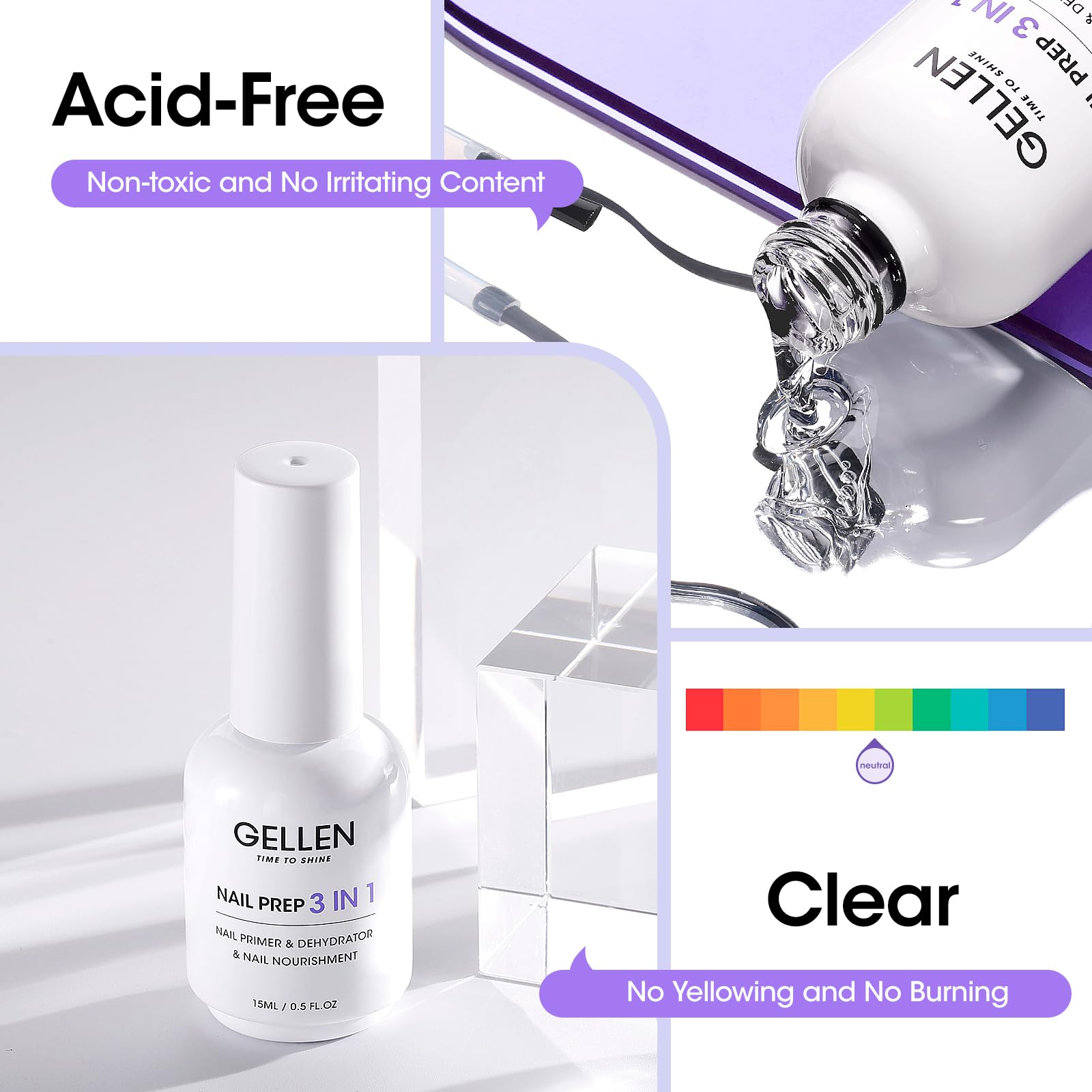 GELLEN gentle cleanse and pH-balanced surface image exemplifies non-irritating prep