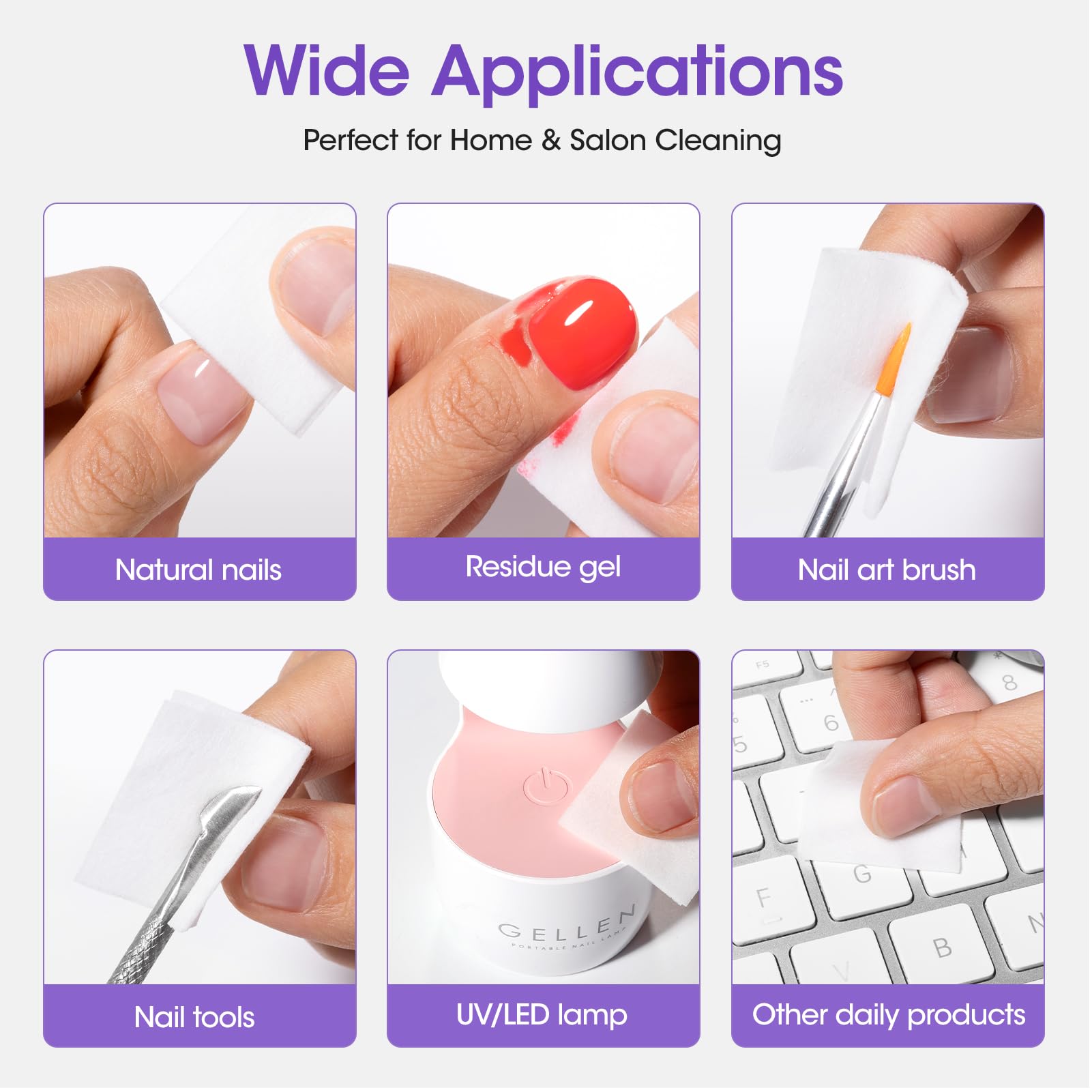 GELLEN nail cleanser prep scene removes oils to enhance gel adhesion
