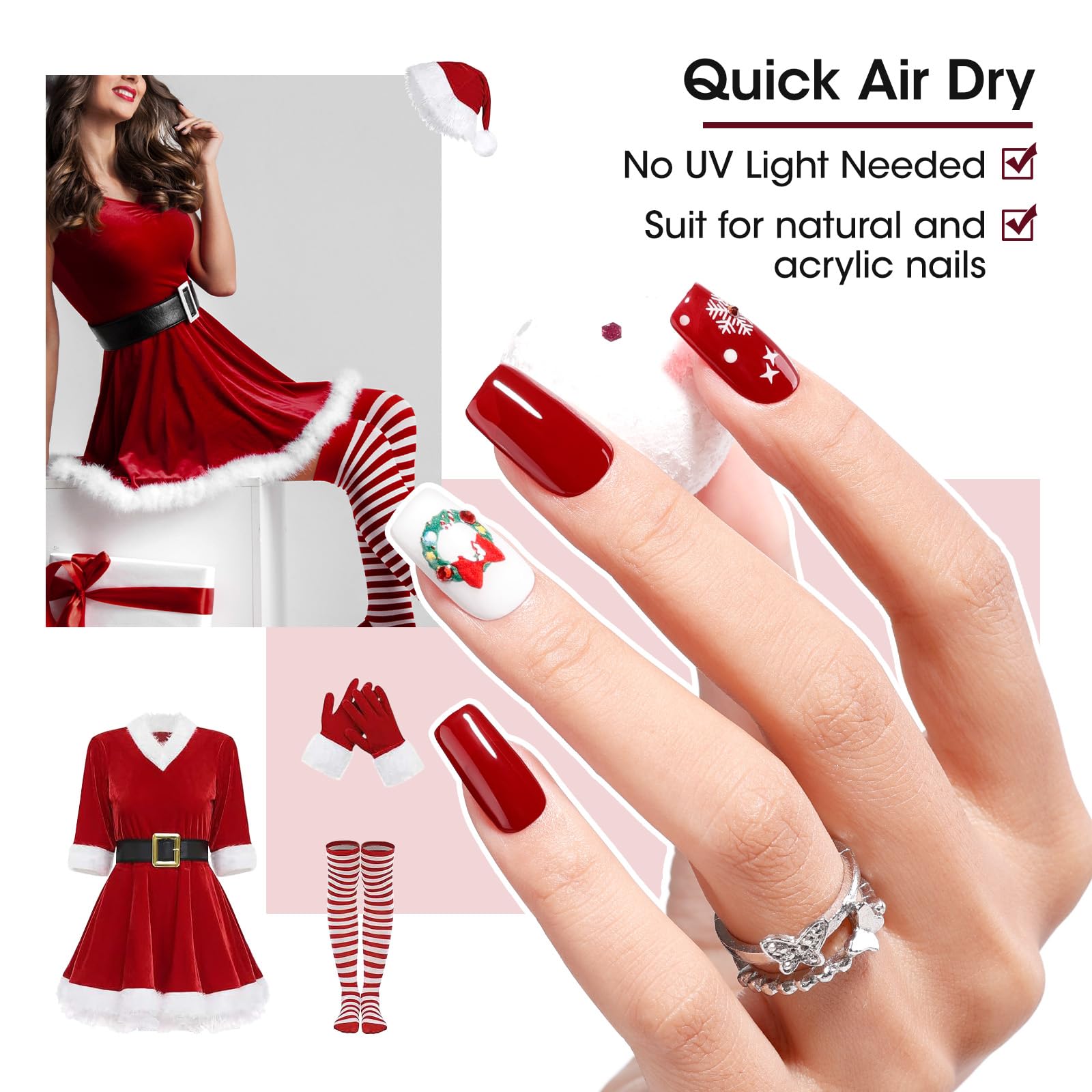 GELLEN red shade nail polish for vibrant, smooth application.