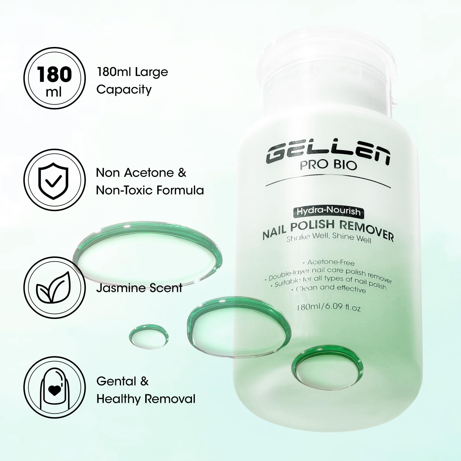 GELLEN cotton pad prepared for gentle, residue-free polish removal