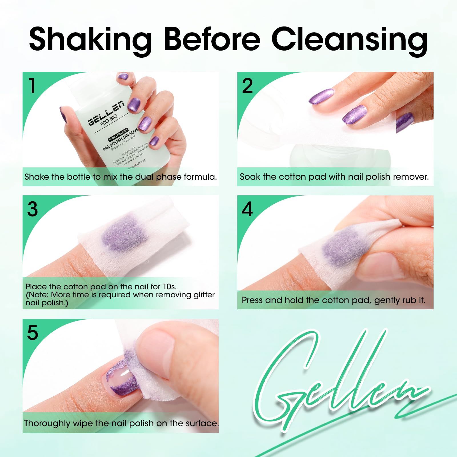 GELLEN packaging-front illustrates jasmine scent promise and eco-friendly presentation