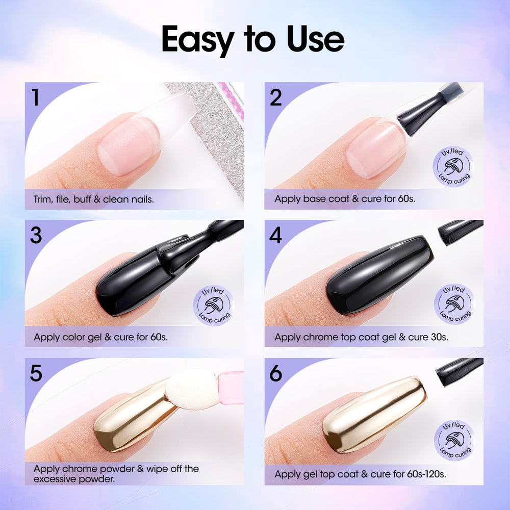 GELLEN no-wipe top coat layer over color for durable protective finish.