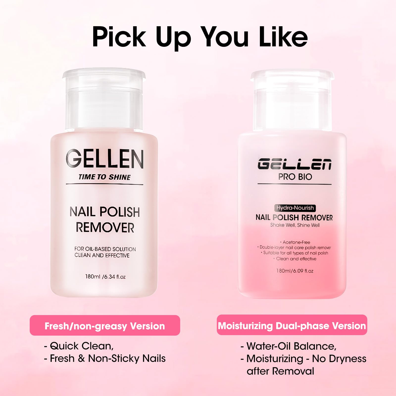 GELLEN quick polish removal in about 15 seconds without residue.